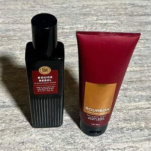 Bath & Body Works Men’s Collection Rouge Rebel Cologne mist & Bourbon Body Cream